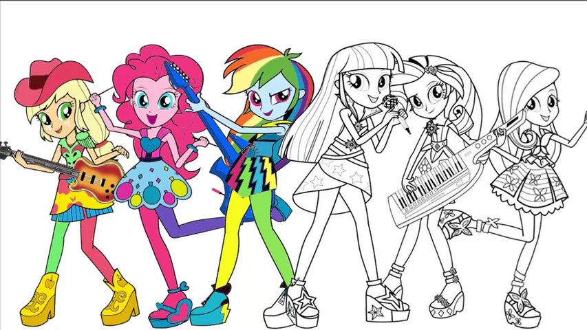 My Little Pony Coloring Book Equestria Girls Rainbow Rocks Part 2 Mlp Coloring Pages F Video Dailymotion