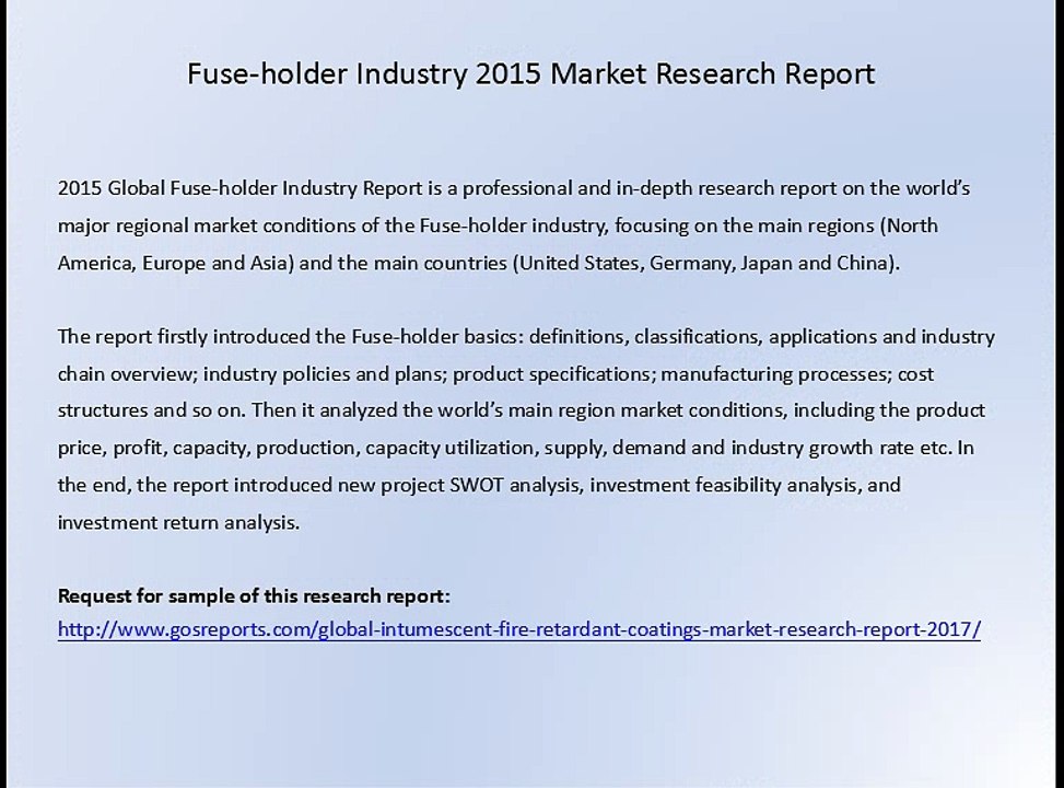 Fuse-holder Industry 2015 Market Research Report