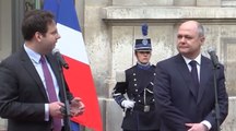 Place Beauvau, passation de pouvoirs entre Bruno Le Roux et Matthias Fekl