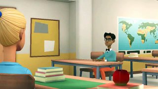 Учитель учит ABCD для студента ребенка поэме 3D анимированные потешки