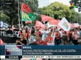 Trabajadores en Brasil rechazan proyecto de tercerización