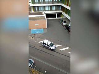Quand la police oublie de mettre le frein à main !