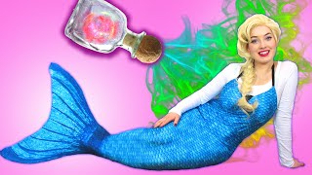 Frozen Elsa Becomes a Mermaid! w/ Spiderman Pink Spidergirl Anna & Joker Superhero Fun in Real Life