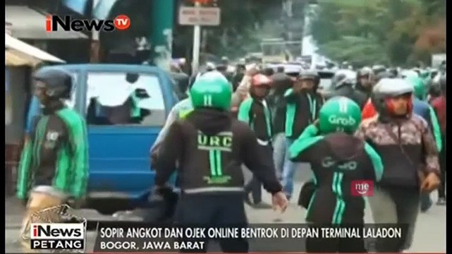 Sopir Angkot dan Pengemudi Ojek Online Bentrok di Bogor