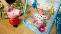 Baby Dolls Nursery Care Toy Set - Peppa Pig Feeding Video Toys For Kids