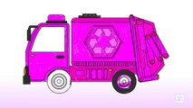 Learn Colors With Garbage Truck - Garbage Truck Coloring Page for Kids