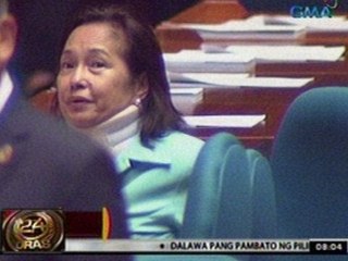 24 Oras: Rep. Gloria Arroyo at 7 pang kongresista, ;di sumusuporta sa RH bill