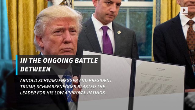 Schwarzenegger slams Trump over low approval ratings