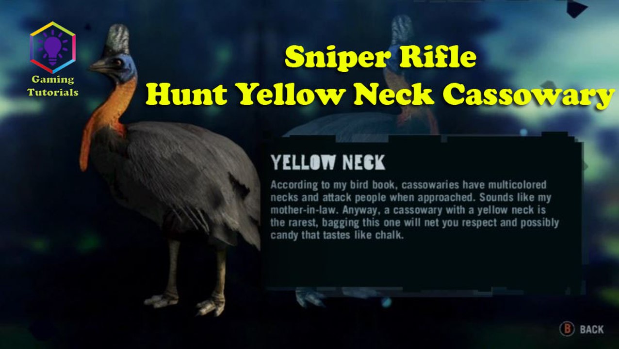 Far Cry 3 Gameplay Part 99 - Path Of The Hunter 9 - Sniper Rifle Hunt Yellow Neck Cassowary