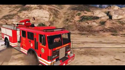 Spiderman Cartoon Fire Truck for kids - Police Cars Cartoon