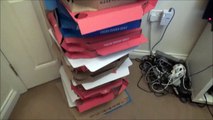The Leaning Tower of Pizza Boxes