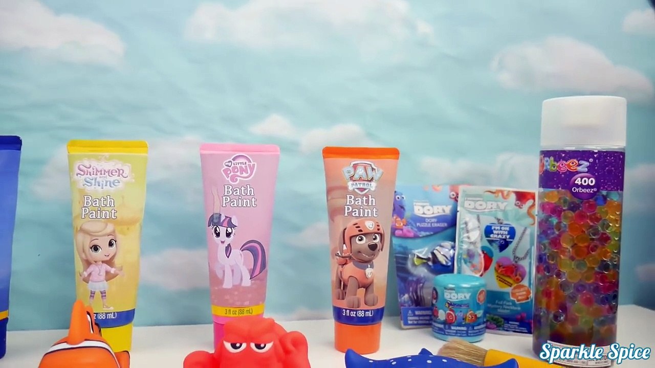 И ванна Время купания цвета фи замороженный замороженные Младший Узнайте Ник Покрасить патруль лапа мерцать блеск Игрушки с