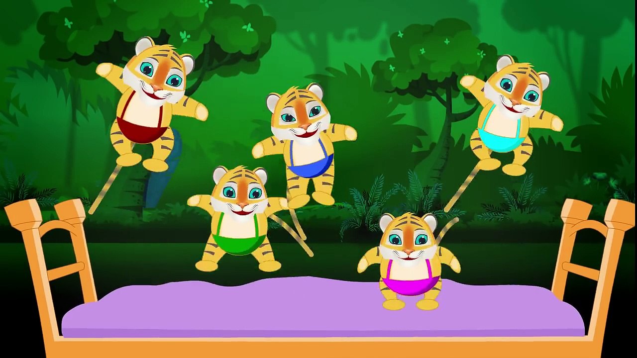 Five Little Tigers | Nursery Rhyme For Kids