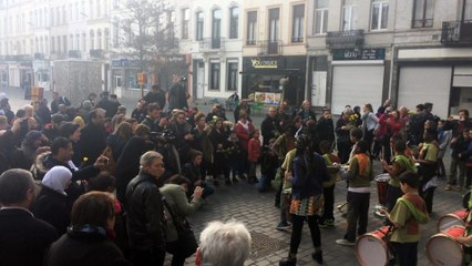 Commémoration 22 mars: début du rassemblement place communale à Molenbeek