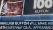Buffon to become most capped European international