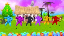 Colors Gorilla Vs Elephant Finger Family | Gummy Elephant Vs Gummy Dinosaur Plus More Rhym