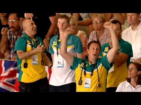 Swimming - women's 50m freestyle S8 medal ceremony - 2013 IPC Swimming World Championships Montreal