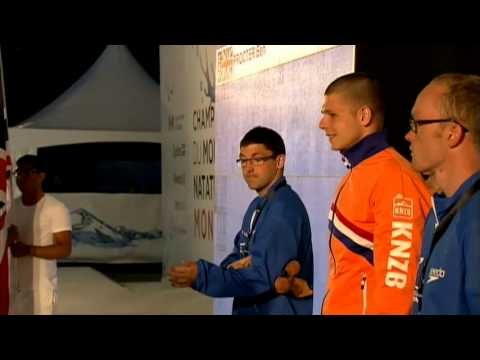 Swimming - men's 200m individual medley SM14 medal ceremony - 2013 IPC Swimming World Championships
