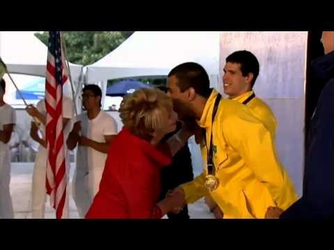 Swimming - men's 50m freestyle S10 medal ceremony - 2013 IPC Swimming World Championships Montreal