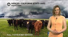 Violents orages et grêlons géants en Californie