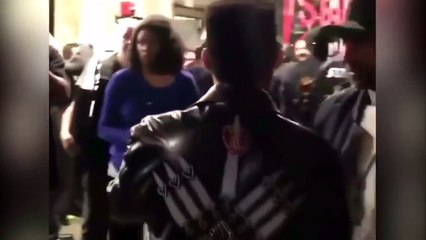 The Weeknd & Daft Punk backstage after their performance at the Grammy.