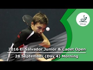 2016 ITTF El Salvador Junior & Cadet Open - Day 4 Morning