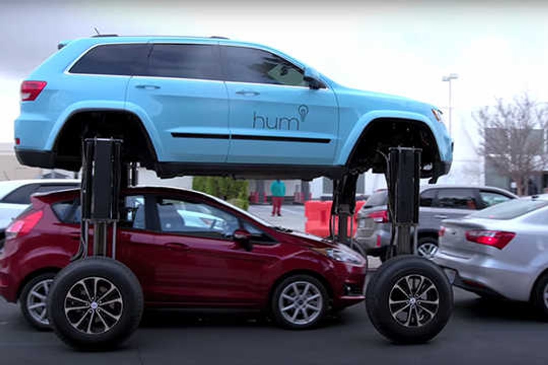 Drive right over a traffic jam with this elevating car