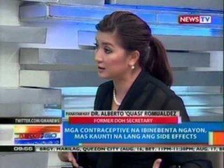 NTG: Mga contraceptive na ibinebenta ngayon, mas kaunti na lang ang side effects