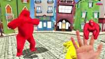 Семья горилл динозавр палец 3D цветы анимация Капитан Америка мультфильм Finger семья рифмуется
