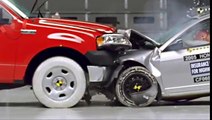 Ford F150 and Honda Civic frontal crash test by IIHS