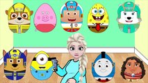 New Kids Surprise Eggs Marshall Paw Patrol Ryder Minions Disney Frozen Elsa Toys Cartoon #