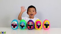 Power Rangers Ninja Steel Play-Doh Surprise Eggs Opening Morphing Fun With Ckn Toys-sk_rh7