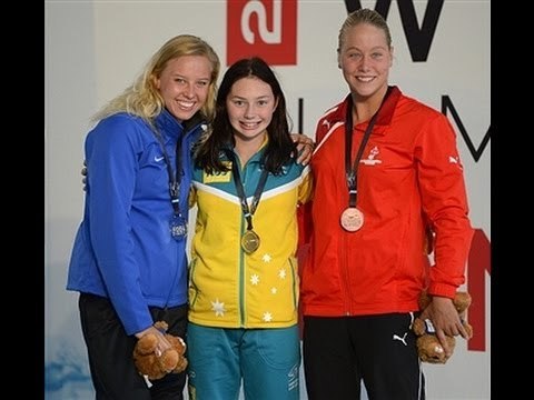 Swimming - women's 100m freestyle S8 medal ceremony - 2013 IPC Swimming World Championships Montreal