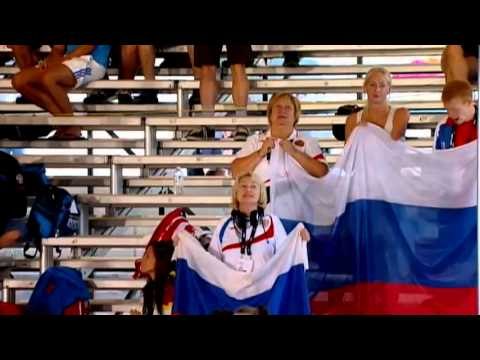 Swimming - men's 100m backstroke S12 medal ceremony - 2013 IPC Swimming World Championships Montreal