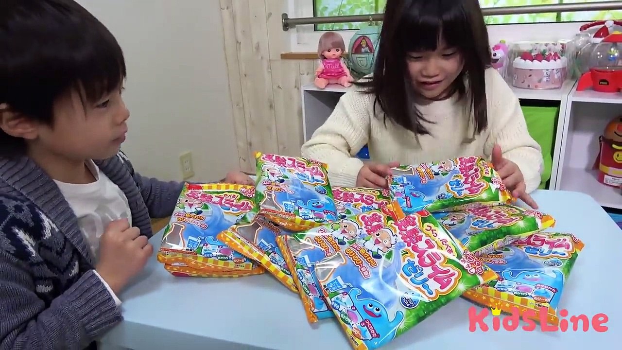 スライムゼリー 大量!!実験してみた こうくんねみちゃん Eat slime