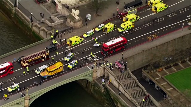 London's Westminster Bridge shut after terrorist incident near parliament.