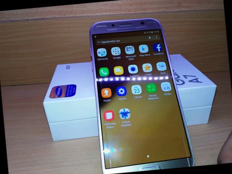Samsung Galaxy A7 Gold 2017 versiyonu kutu içeriği ve ilk kullanımı