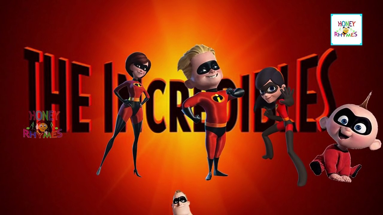 THE INCREDIBLES Finger Family Cartoon Animation Nursery Rhymes For Children