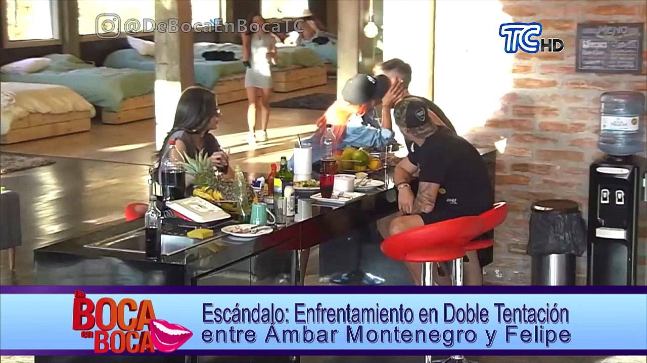 Enfrentamiento en Doble Tentación entre Ámbar Montenegro y Felipe