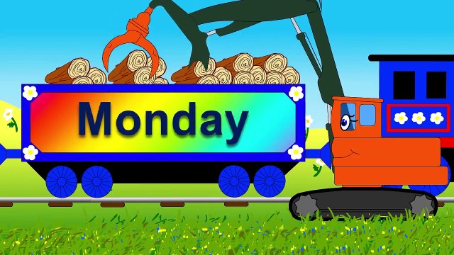 Days of the week song for kids. Educational cartoon about Choo-Choo Train and days of the