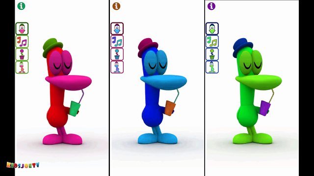 Baby Learn Colours with Talking Pato & Pocoyo Compilation - Fun Learning Colors for Kids