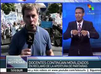 Argentina: maestros exigen con movilización apertura de paritarias