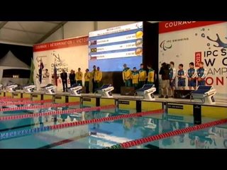 Swimming - men's 4x100m freestyle 34PTS medal ceremony - 2013 IPC Swimming World Championships