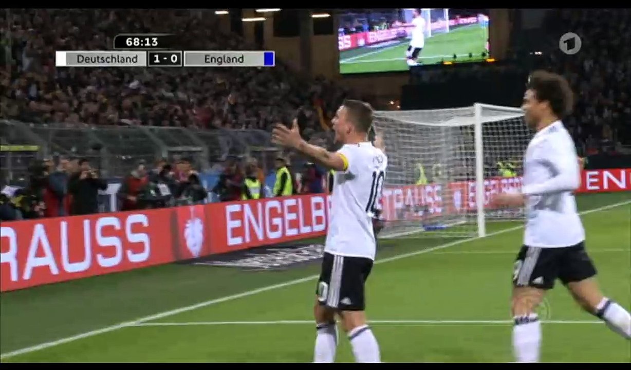 Lukas Podolski Goal HD - Germany 1-0 England - 22.03.2017 Friendly Match