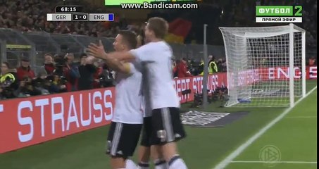 Lukas Podolski Goal - Germany vs England 1-0 2017 ( International Friendly ) 22.03.2017
