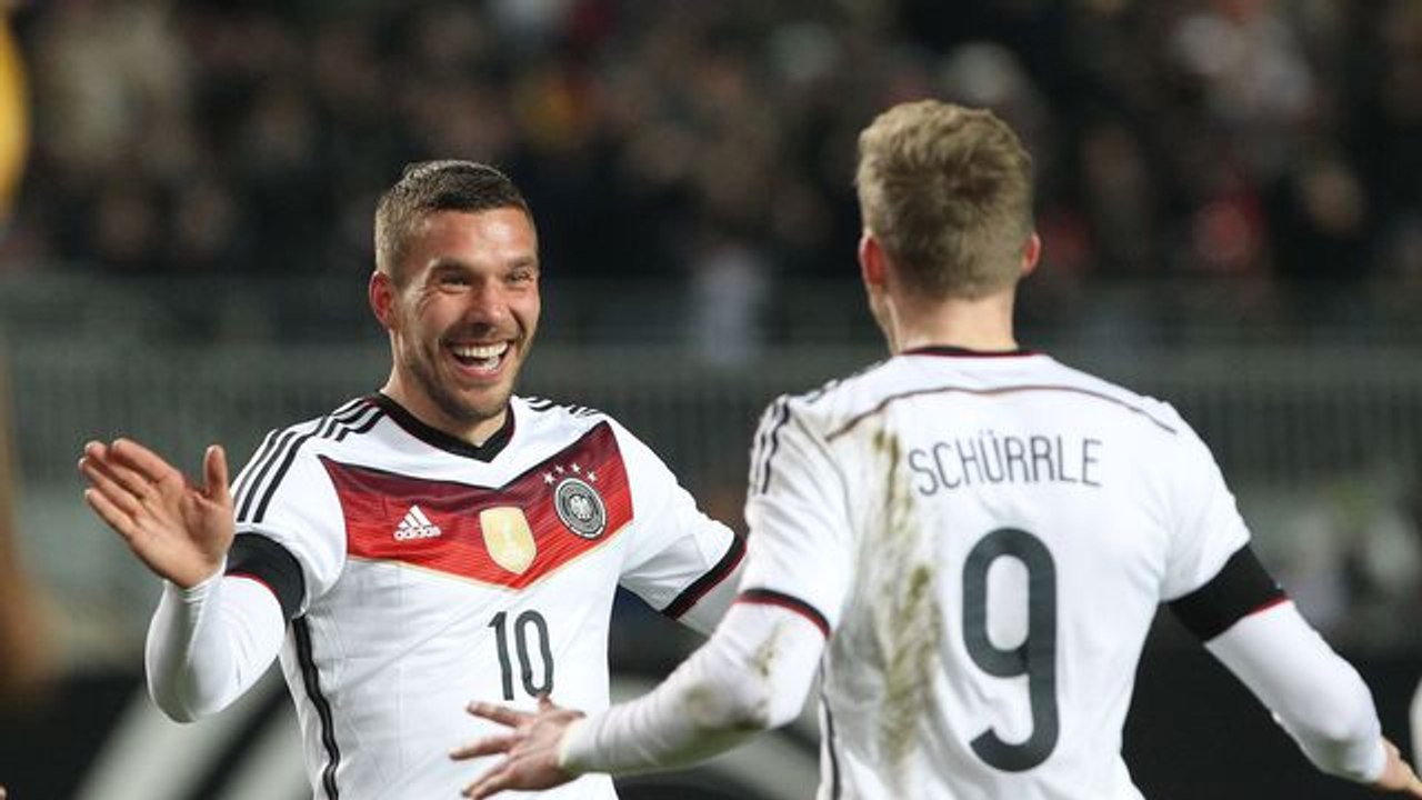 Magnifique but Lukas Podolski Allemagne 1-0 Angleterre - 22.03.2017