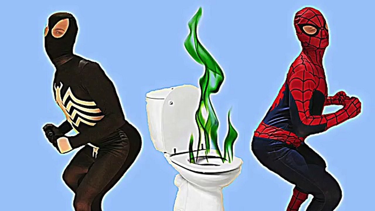 SuperHero TOILET Prank !!! Black Spiderman vs Ultimate Spiderman in REAL LIFE | Funny POOP scene !!