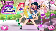 Disney Princess Rapunzel Ariel Cinderella & Snow White Roller Skaters Dress Up Games For G