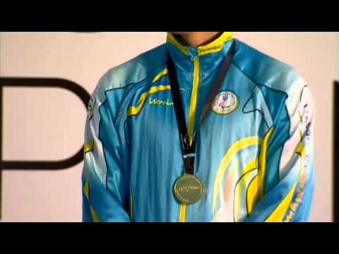 Swimming - men's 50m freestyle S13 medal ceremony - 2013 IPC Swimming World Championships Montreal