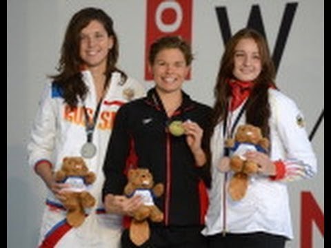 Swimming - women's 50m freestyle S13 medal ceremony - 2013 IPC Swimming World Championships Montreal